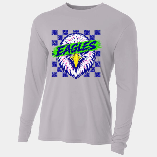 Eagles Checkered 20-208 - Adult Cooling Performance Long Sleeve Tee Thumbnail