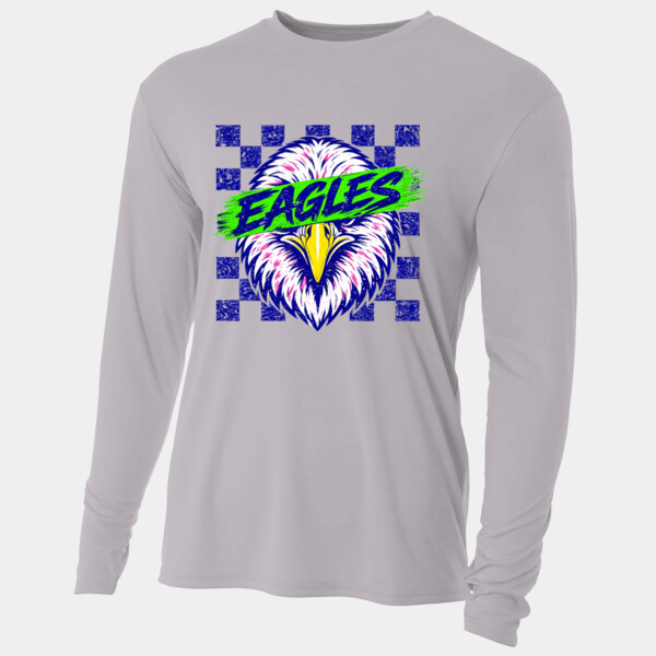 Eagles Checkered 20-208 - Adult Cooling Performance Long Sleeve Tee Thumbnail