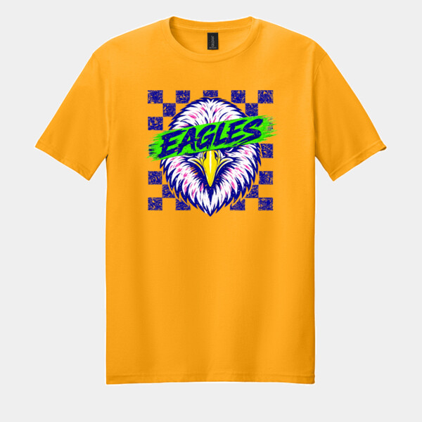Eagles Checkered 20-208 - Adult Softstyle ® T Shirt Thumbnail