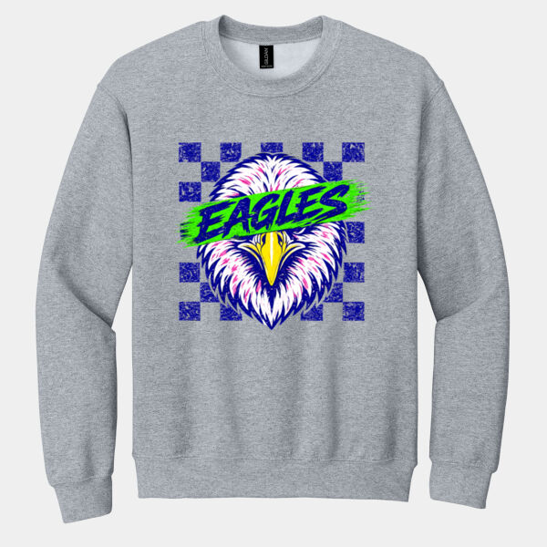 Eagles Checkered 20-208 - Heavy Blend Crewneck Sweatshirt Thumbnail