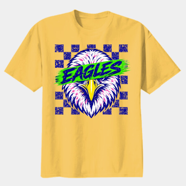 Eagles Checkered 20-208 - Youth Heavy Cotton 100% Cotton T Shirt Thumbnail
