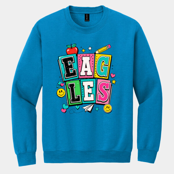 Eagles Retro 20-209 - Heavy Blend Crewneck Sweatshirt Thumbnail