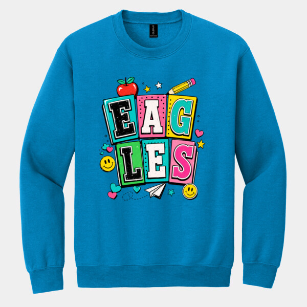 Eagles Retro 20-209 - Heavy Blend Crewneck Sweatshirt Thumbnail