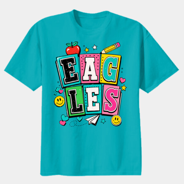 Eagles Retro 20-209 - Youth Heavy Cotton 100% Cotton T Shirt Thumbnail