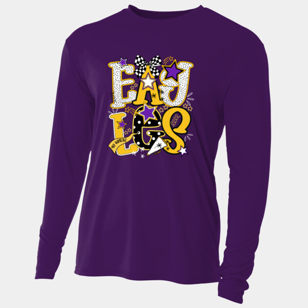 Eagles Preppy Purple/Yellow 20-211 - Adult Cooling Performance Long Sleeve Tee Thumbnail