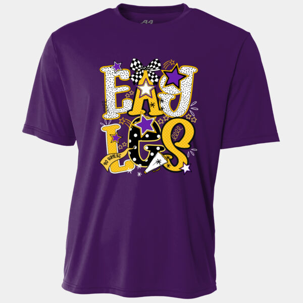 Eagles Preppy Purple/Yellow 20-211 - Adult Cooling Performance Short Sleeve Tee Thumbnail