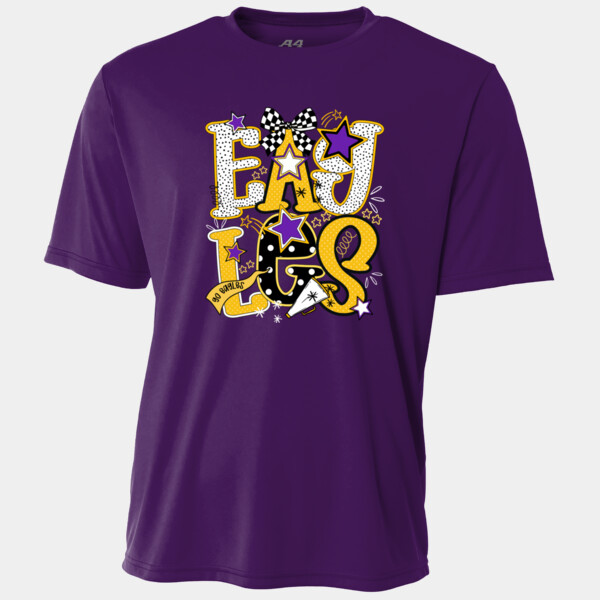 Eagles Preppy Purple/Yellow 20-211 - Adult Cooling Performance Short Sleeve Tee Thumbnail