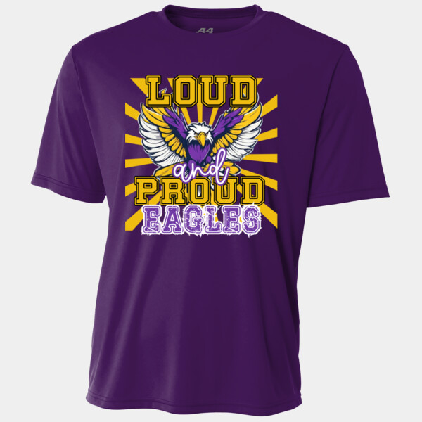 Loud & Proud Eagles Purple/Yellow 20-214 - Youth Heavy Cotton 100% Cotton T Shirt - Youth Cooling Performance Short Sleeve Tee Thumbnail