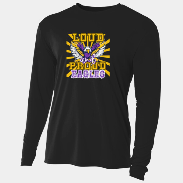 Loud & Proud Eagles Purple/Yellow 20-214 - Youth Heavy Cotton 100% Cotton T Shirt - Adult Cooling Performance Long Sleeve Tee Thumbnail