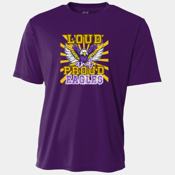 Loud & Proud Eagles Purple/Yellow 20-214 - Youth Heavy Cotton 100% Cotton T Shirt - Adult Cooling Performance Short Sleeve Tee Thumbnail