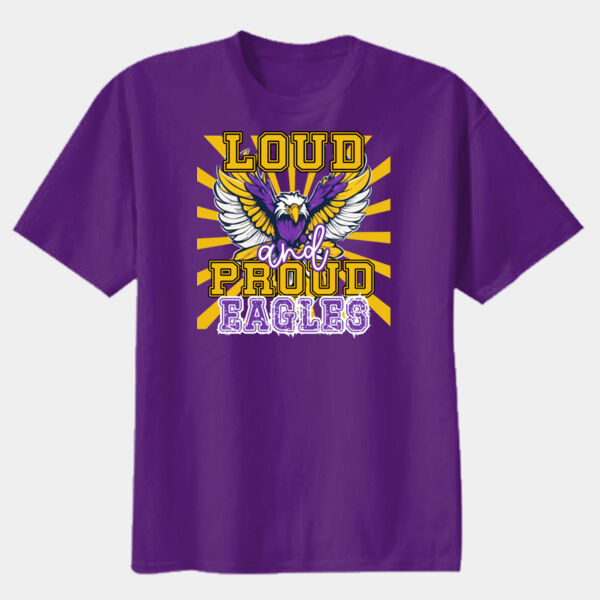 Loud & Proud Eagles Purple/Yellow 20-214 - Youth Heavy Cotton 100% Cotton T Shirt - Youth Heavy Cotton 100% Cotton T Shirt Thumbnail