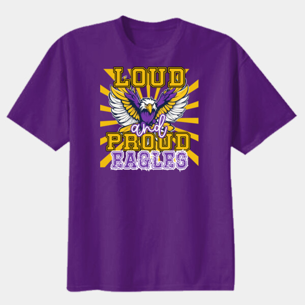 Loud & Proud Eagles Purple/Yellow 20-214 - Youth Heavy Cotton 100% Cotton T Shirt - Youth Heavy Cotton 100% Cotton T Shirt Thumbnail