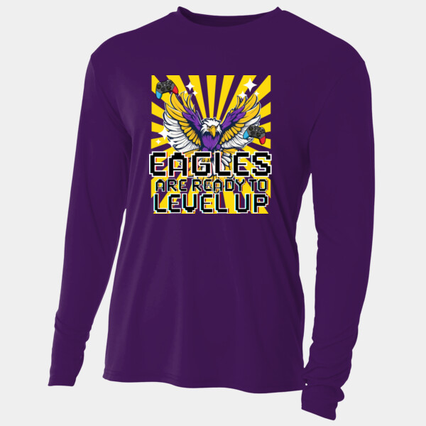 Level Up Eagles Purple/Yellow 20-214 - Adult Cooling Performance Long Sleeve Tee Thumbnail