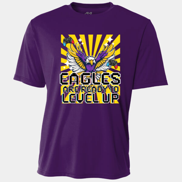 Level Up Eagles Purple/Yellow 20-214 - Adult Cooling Performance Short Sleeve Tee Thumbnail