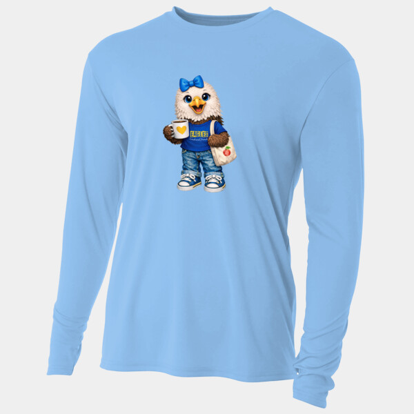 Eagle Mascot Blue 20-217 - Youth Heavy Cotton 100% Cotton T Shirt - Adult Cooling Performance Long Sleeve Tee Thumbnail