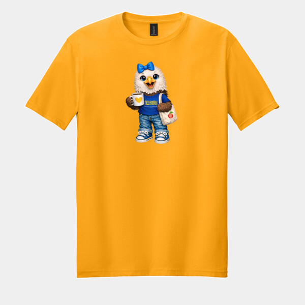 Eagle Mascot Blue 20-217 - Youth Heavy Cotton 100% Cotton T Shirt - Adult Softstyle ® T Shirt Thumbnail