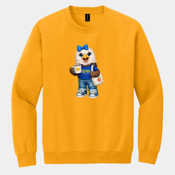 Eagle Mascot Blue 20-217 - Youth Heavy Cotton 100% Cotton T Shirt - Heavy Blend Crewneck Sweatshirt Thumbnail