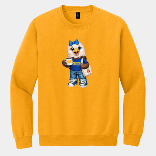 Eagle Mascot Blue 20-217 - Youth Heavy Cotton 100% Cotton T Shirt - Heavy Blend Crewneck Sweatshirt Thumbnail