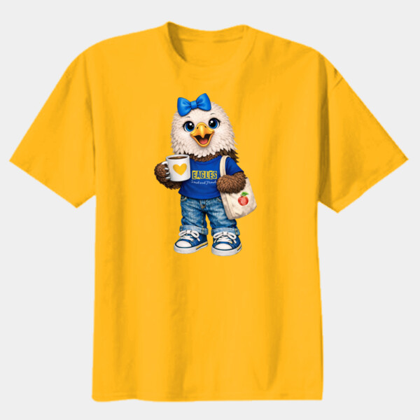 Eagle Mascot Blue 20-217 - Youth Heavy Cotton 100% Cotton T Shirt - Youth Heavy Cotton 100% Cotton T Shirt Thumbnail