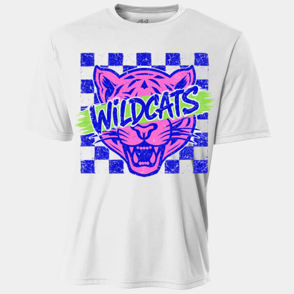 Wildcats Retro Checkered 20-612 - Youth Cooling Performance Short Sleeve Tee Thumbnail