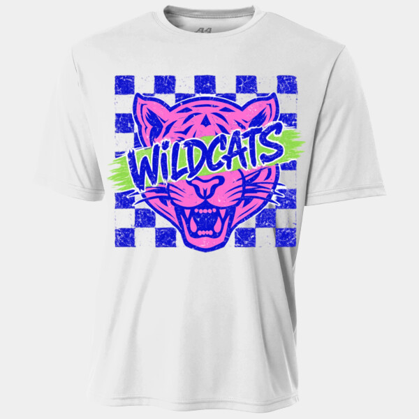 Wildcats Retro Checkered 20-612 - Youth Cooling Performance Short Sleeve Tee Thumbnail