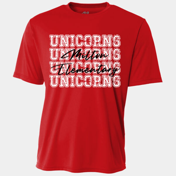 4X Unicorns Milton Elementary 03-901 - Adult Cooling Performance Short Sleeve Tee Thumbnail