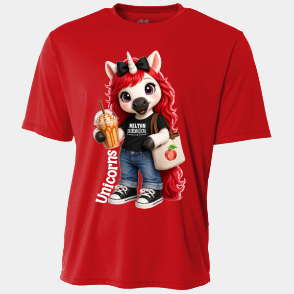 Milton Elementary Unicorn Mascot 03-903 - Youth Cooling Performance Short Sleeve Tee Thumbnail