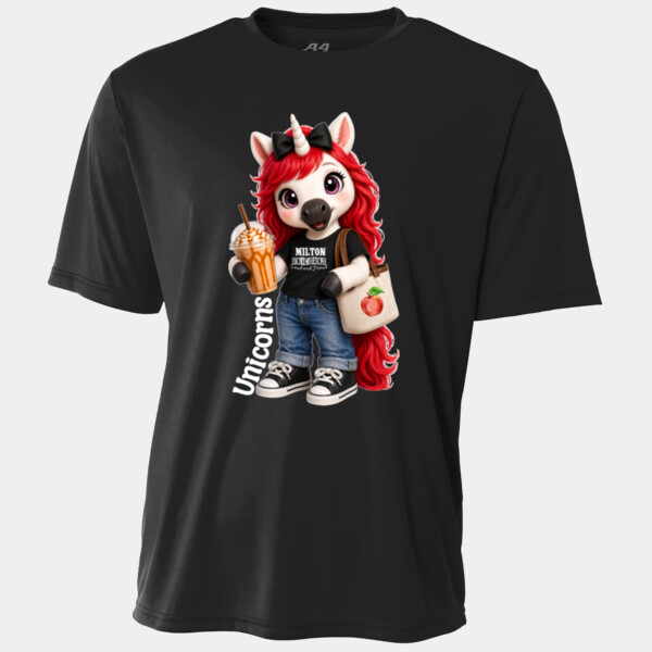 Milton Elementary Unicorn Mascot 03-903 - Adult Cooling Performance Short Sleeve Tee Thumbnail