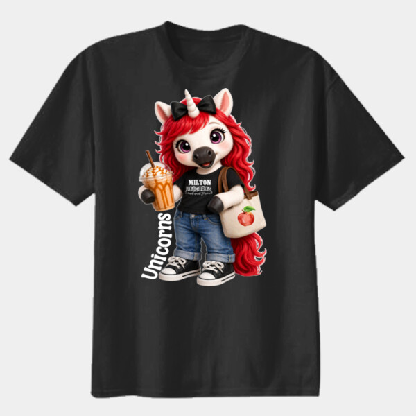 Milton Elementary Unicorn Mascot 03-903 - Youth Heavy Cotton 100% Cotton T Shirt Thumbnail