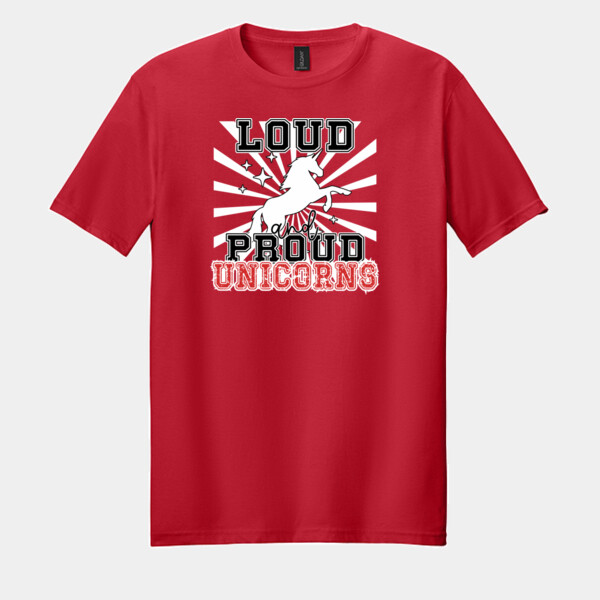 Loud & Proud Unicorns - Adult Softstyle ® T Shirt Thumbnail