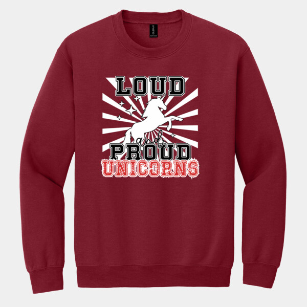 Loud & Proud Unicorns - Heavy Blend Crewneck Sweatshirt Thumbnail