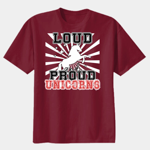 Loud & Proud Unicorns - Youth Heavy Cotton 100% Cotton T Shirt Thumbnail