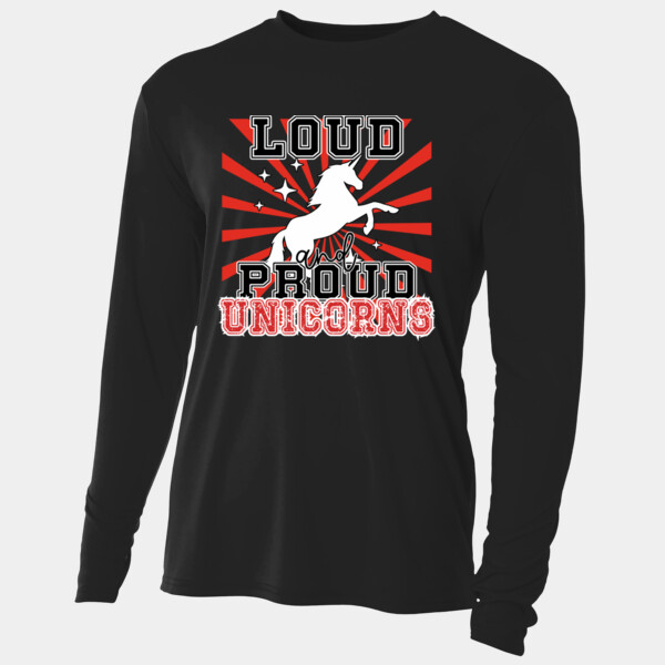 Loud & Proud Unicorns 02-501 - Adult Cooling Performance Long Sleeve Tee Thumbnail