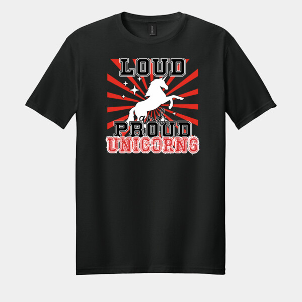 Loud & Proud Unicorns 02-501 - Adult Softstyle ® T Shirt Thumbnail
