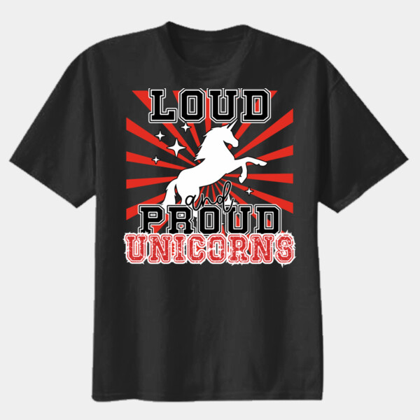 Loud & Proud Unicorns 02-501 - Youth Heavy Cotton 100% Cotton T Shirt Thumbnail
