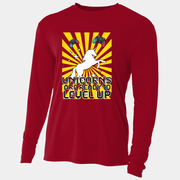 Level Up Unicorns 02-502 - Adult Cooling Performance Long Sleeve Tee Thumbnail