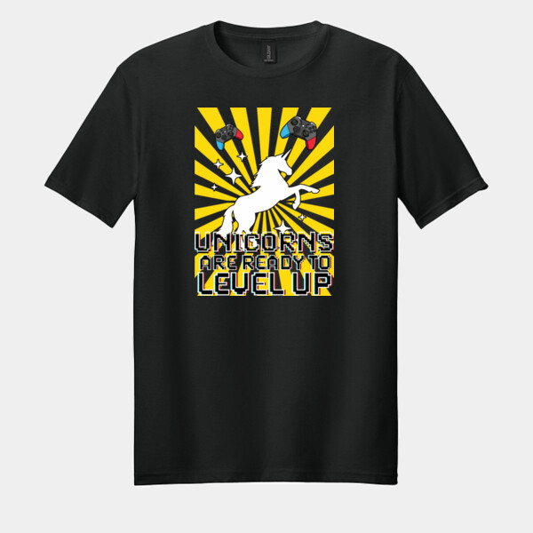 Level Up Unicorns 02-502 - Adult Softstyle ® T Shirt Thumbnail