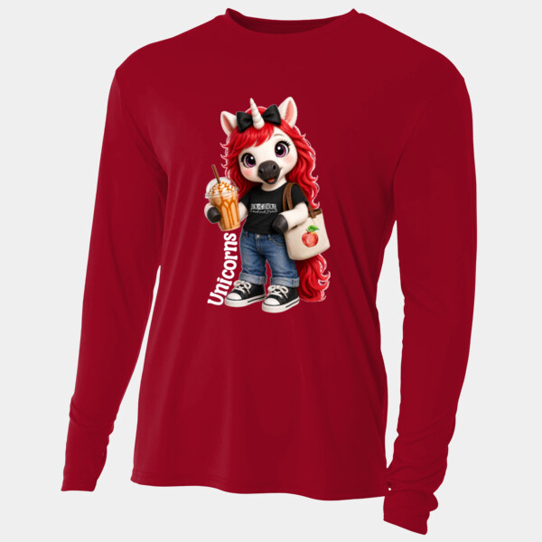 Unicorn Mascot 02-506 - Adult Cooling Performance Long Sleeve Tee Thumbnail