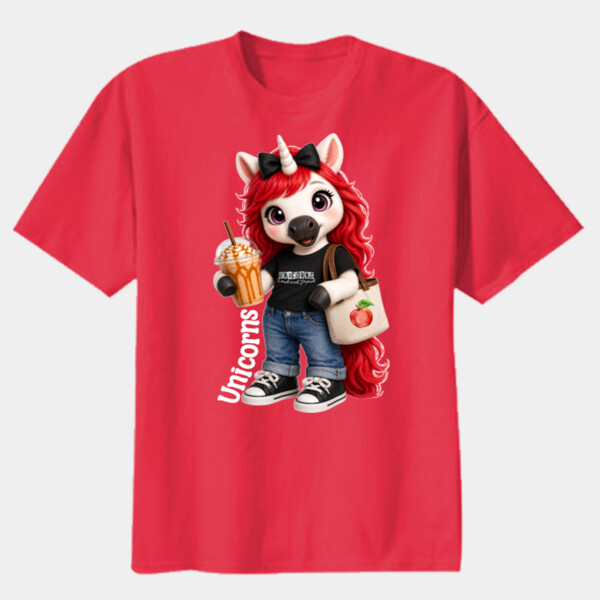Unicorn Mascot 02-506 - Youth Heavy Cotton 100% Cotton T Shirt Thumbnail