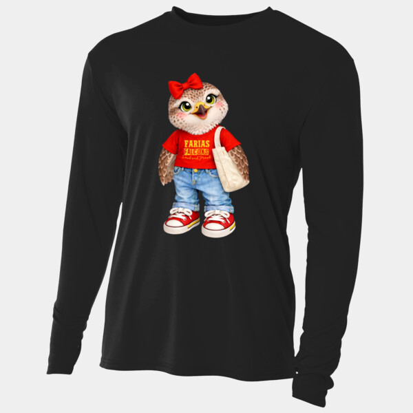 Farias Elementary Falcon Mascot 02-600 - Adult Cooling Performance Long Sleeve Tee Thumbnail