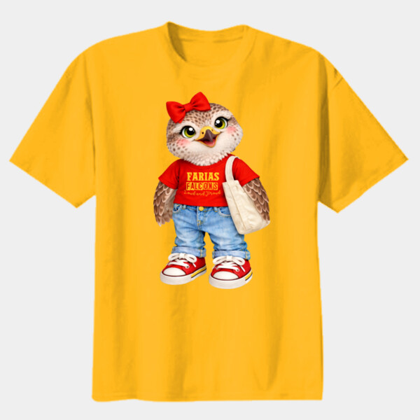 Farias Elementary Falcon Mascot 02-600 - Youth Heavy Cotton 100% Cotton T Shirt Thumbnail
