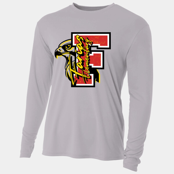 Farias Elementary Falcon Initial 02-602 - Adult Cooling Performance Long Sleeve Tee Thumbnail