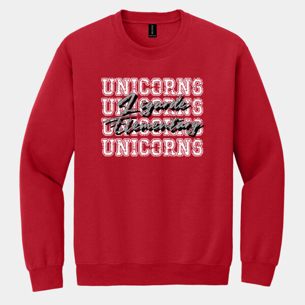 Unicorns 4X Grey 02-903 - Heavy Blend Crewneck Sweatshirt Thumbnail