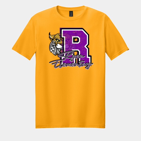 Ryan Elementary Mascot 03-602 - Adult Softstyle ® T Shirt Thumbnail