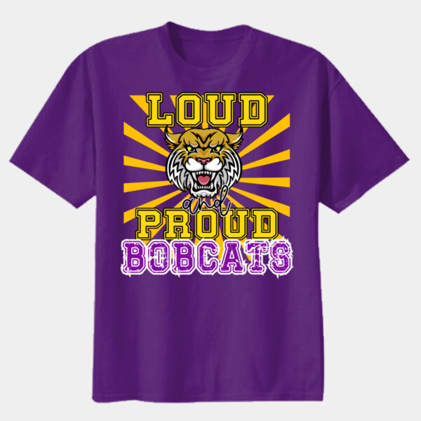 Loud & Proud Bobcats 03-604 - Youth Heavy Cotton 100% Cotton T Shirt Thumbnail
