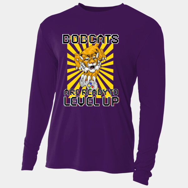Level Up Bobcats 03-605 - Adult Cooling Performance Long Sleeve Tee Thumbnail