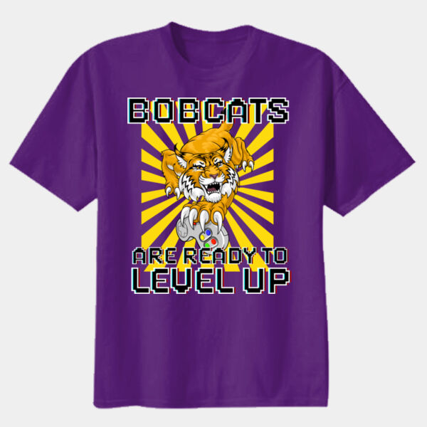 Level Up Bobcats 03-605 - Youth Heavy Cotton 100% Cotton T Shirt Thumbnail