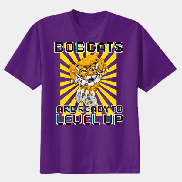 Level Up Bobcats 03-605 - Youth Heavy Cotton 100% Cotton T Shirt Thumbnail