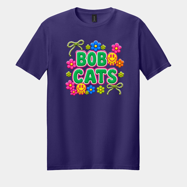 Bobcats Retro 21-203 - Adult Softstyle ® T Shirt Thumbnail