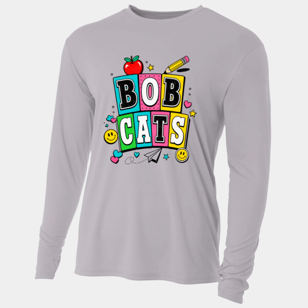 Bobcats Squares Groovy 21-206 - Adult Cooling Performance Long Sleeve Tee Thumbnail